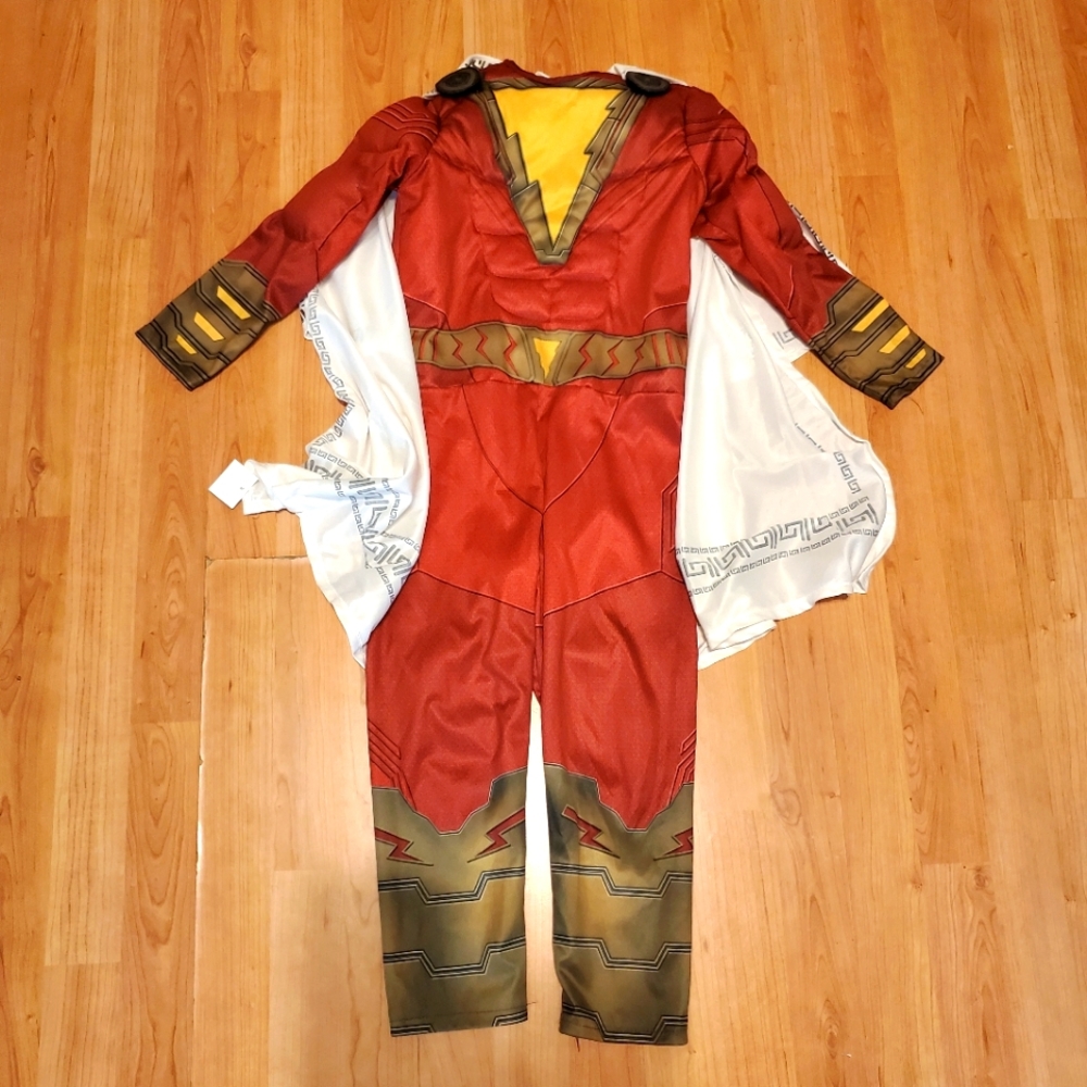 Kid Shazam Costume With Cape Size Small